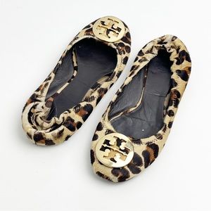 TORY BURCH Reva Animal Print Ballet Flats